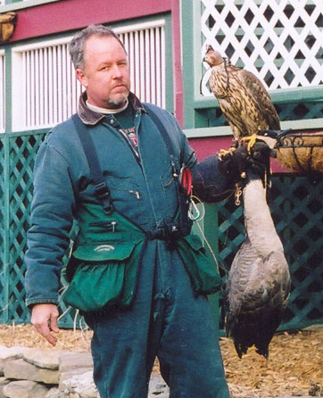 Dennis Samnee with gos & goose